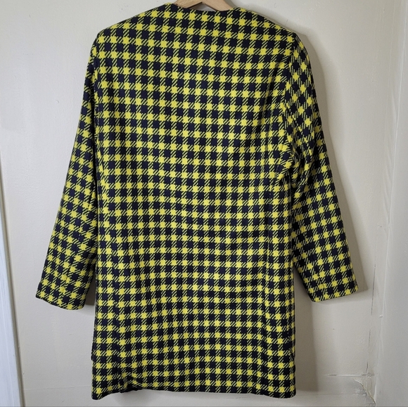 Basler Wool Longline Blazer Classic Preppy Houndstooth Statement Jacket - Picture 5 of 10